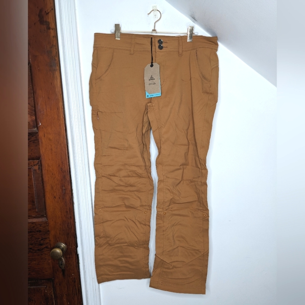 PRANA Halle Outdoor Hiking Pant Straight Fit Earthbound Nylon NEW Size 16 Reg